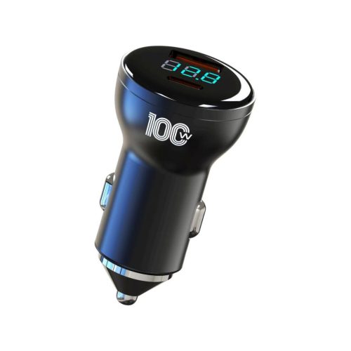 13061 ECO PACK 04AC Chargeur rapide avec voltmètre numérique - Connexion USB/USB-C - 100W 