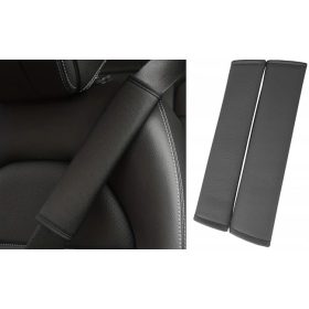 Műbőr biztonsági öv párna - fekete párban