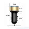 13009 Chargeur voiture + voltmètre 06USB - 2USB - Quick Charge 3.0 - 12-24V - Couleur Or