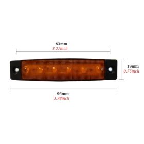 25170 Indicateur de largeur 6 LED - blanc - Signal E -12-24V