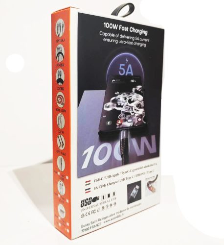 12187 Câble de données pour charge rapide USB 5A - 1 mètre 121W APPLE