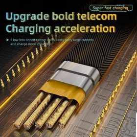   12224 Chargeur multifonction 4 en 1 5A 60W et câble de données plaqué or 4IN1GOLD