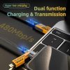 12224 Chargeur multifonction 4 en 1 5A 60W et câble de données plaqué or 4IN1GOLD