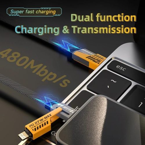 12224 Chargeur multifonction 4 en 1 5A 60W et câble de données plaqué or 4IN1GOLD