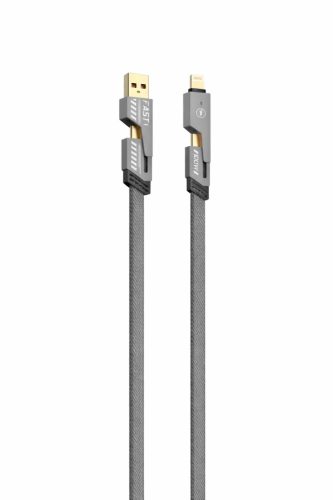 12224 Chargeur multifonction 4 en 1 5A 60W et câble de données plaqué or 4IN1GOLD