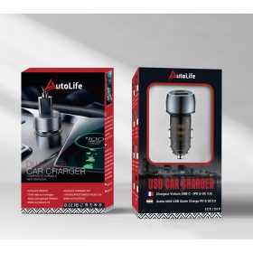   13016 Chargeur rapide pour voiture 07AC - 20W - Quick Charge 3.0 - 12-24V