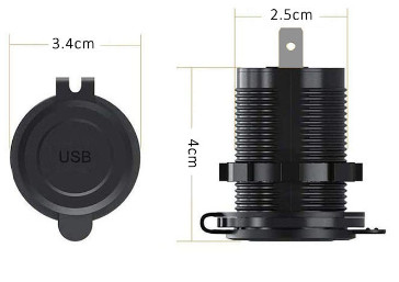 13214 Prise de chargement USB intégrée et étanche Quick Charge 3.0