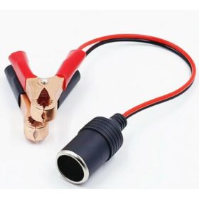 Szivargyújtó aljzat 12/24V krokodil csipesszel