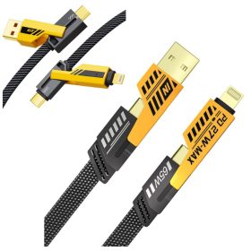   13023 02ACSET Chargeur rapide USB/USB-C + chargeur 3 en 1 avec différentes têtes de charge - 5A 100W 12-24V