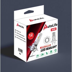   Phare de Voiture LED AL-H11 - 12V -40W - 4000lm - Paire CANBUS Plug & Play IP68 REF : Pilot 57700 12V Halo Led Cyber ​​​​Series
