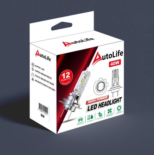 Phare de Voiture LED AL-H11 - 12V -40W - 4000lm - Paire CANBUS Plug & Play IP68 REF : Pilot 57700 12V Halo Led Cyber ​​​​Series