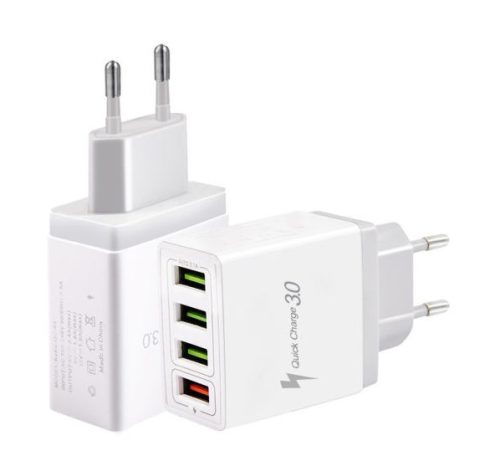 4 Portos USB Gyorstöltő 3.0 - 5V 3.1A