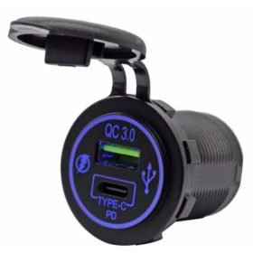 Beépíthető töltő/aljzat 12/24V