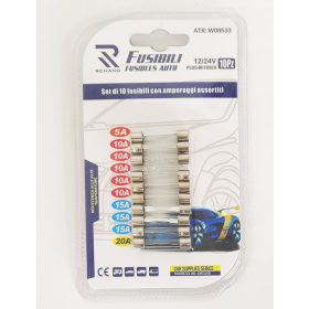 17242 fusible en verre grand, 10 pcs