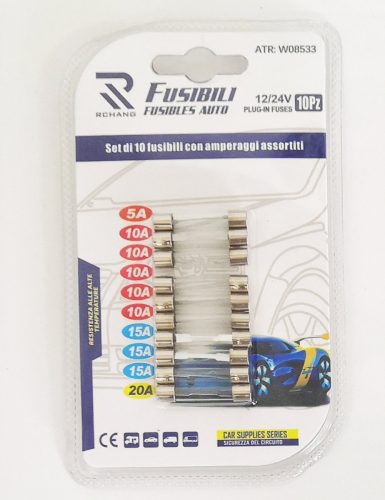 17242 fusible en verre grand, 10 pcs
