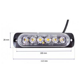   18042 12 LED stroboscopiques jaunes - signal E - 12-24V W13891-1