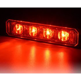 18097 Stroboscope 4 LED ROUGE-E signal - 12-24V 