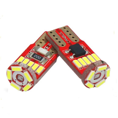 SMD-W08766 T10-15SMD Led CANBUS - blanc - 12V