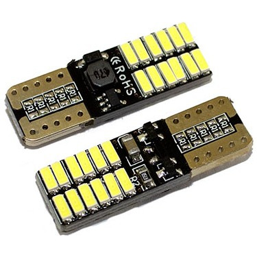 SMD-T10-24SMD 2pcs - blanc - 12V CANBUS 