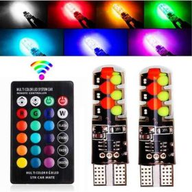 Led 12V T10-RGB avec télécommande 