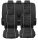 Pack de housses de siège universelles 9 pièces Airbag noir blanc