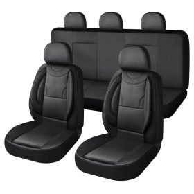   Jeu de housses de siège universelles 11 pièces - Airbag - Simili cuir noir