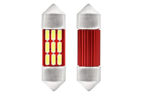 SMD-XM0029-1 (01289) 36MM-9SMD Sofita Led Canbus avec ailette de refroidissement 12V - sans polarité