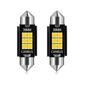  SMD-ROOF-3030-39-2 - 2pcs 39MM-3030-6SMD Sofita - CANBUS - 12-24V avec ailettes de refroidissement