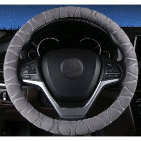 Szürke plüss kormányvédő 38 cm KV-HL2185G, 