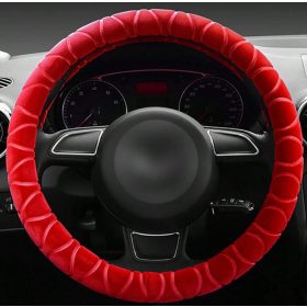 Piros plüss kormányvédő, 38 cm KV-HL2185R 