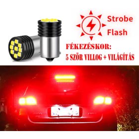 5 X Clignotant SMD-1157-9SMD 21/5W - blanc -STROBE- 12V
