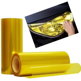 Film pour lampe de voiture - Jaune - 1 mètre*30 cm