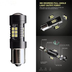 SMD- 1156-3030-21SMD 2pcs 21W - blanc - 12-80V CANBUS 