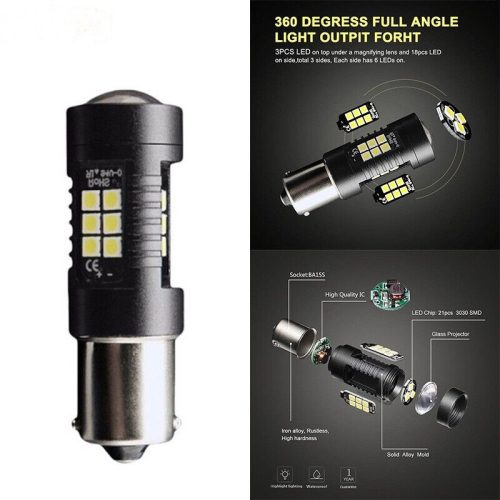 SMD- 1156-3030-21SMD 2pcs 21W - blanc - 12-80V CANBUS 