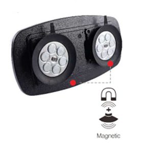   23039 LED Jaune flash de toit/mini pont lumineux magnétique - 10 Fonctions - 12/24V LTF-60S Ambre E9
