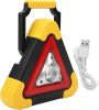Figyelmeztető háromszög LED lámpa – többfunkciós, napelemes vészjelző, powerbank 16.5x16.5cm