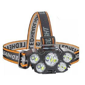   27112 Lampe Frontale USB L-T21 - Lampe LED COB puissante 4 fonctions