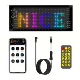   Panneau LED Matrix Pixel, contrôle Bluetooth, Programmable par application, 16x32 LED, 7x17cm, étanche
