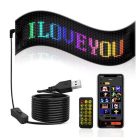   Panneau LED Matrix Pixel, contrôle Bluetooth, Programmable par application, 16x32 LED, 7x17cm, étanche