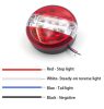 31041 Feu arrière LED rond - 3 fonctions - 12-24V - 140mm