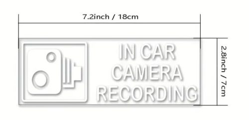 33076 Autocollant d'enregistrement de caméra de voiture