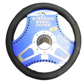 Műbőr kormányvédő fekete KV-HB27515-BK