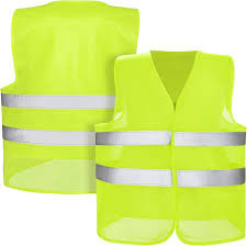 GILET DE VISIBILITÉ POUR ENFANT, JAUNE 