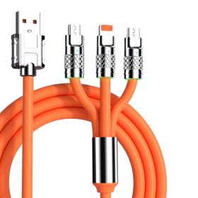   Câble de données de charge rapide en silicone 3 en 1 - 6A 12-24V 12OW