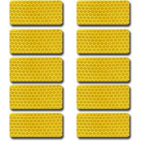 10DB Bande réfléchissante jaune A36039 30cm x 5cm