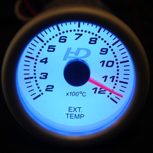 Compteur de température du gaz d'échappement OR-LED7708, fond blanc 