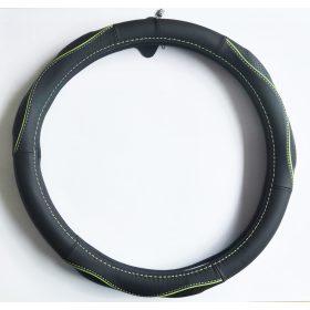   Protecteur de volant en cuir véritable SPORT KV-5057A - NOIR VERT