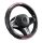 Couvre volant en cuir effet Carbon noir/rose Ø38cm