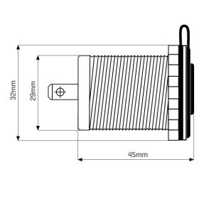 Beépíthető elektromos aljzat 12/24V