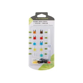 Fusibles à lame MINI, 10 pcs + voltmètre 6-24V + clip